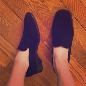 Bruno Magli Black Velvet Loafers - Size 8.5